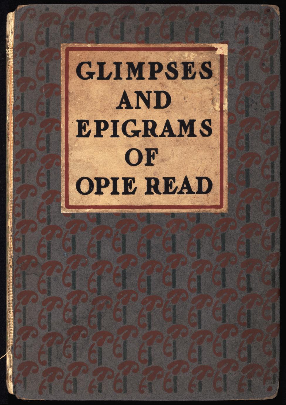 Glimpses and epigrams (1 of 2)