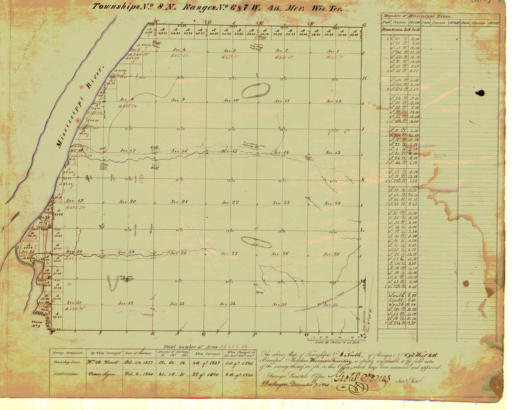 [Public Land Survey System map: Wisconsin Township 08 North, Range 06 West]