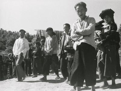 Villagers in a Black Lahu (Lahu Na) village in Houa Khong Province