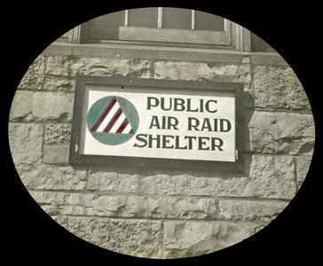 Air raid shelter sign