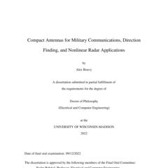 Compact Antennas for Military Communications, Direction Finding, and Nonlinear Radar Applications