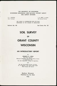 Soil survey of Grant County, Wisconsin : an introductory report