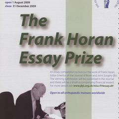 The Frank Horan Essay Prize advertisement