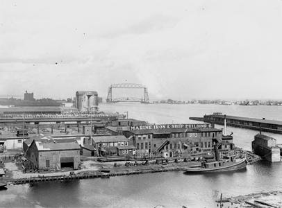 Harbor view of Marine Iron and Shipbuilding Company