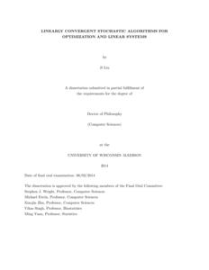 Linearly Convergent Stochastic Algorithms for Optimization and Linear Systems