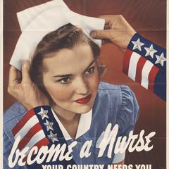 'Become a nurse' Nursing Information Bureau poster