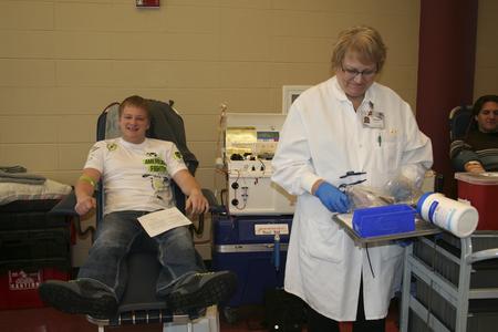 Blood drive, University of Wisconsin--Marshfield/Wood County, 2012
