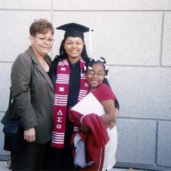 A student and family members at 2002 graduation