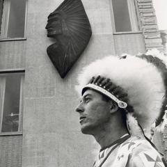 Indian mascot on Cartwright Center