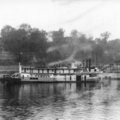 Photograph of side view of the C.C. Webber on the Mississippi River