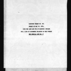 Ratified treaty no. 271, Treaty of May 18, 1854, with the Sauk and Fox of Missouri Indians. For a list of documents relating to this treaty, see special list no. 6