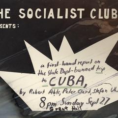 'The Socialist Club Presents' poster