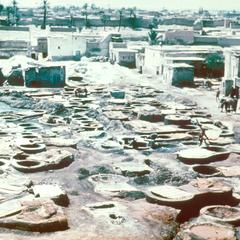 Tanneries at Marrakech Outside the Western Wall of Old City