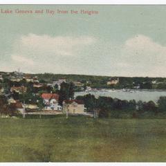 View of Lake Geneva and Bay from the Heights