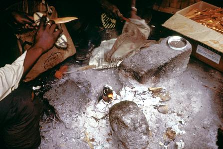 Fire Pit and Tools of Kikuyu Blacksmith