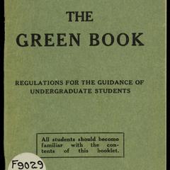 The green book : regulations for the guidance of undergraduate students