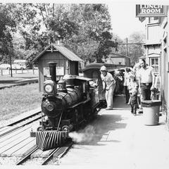 Miniature railroad passengers