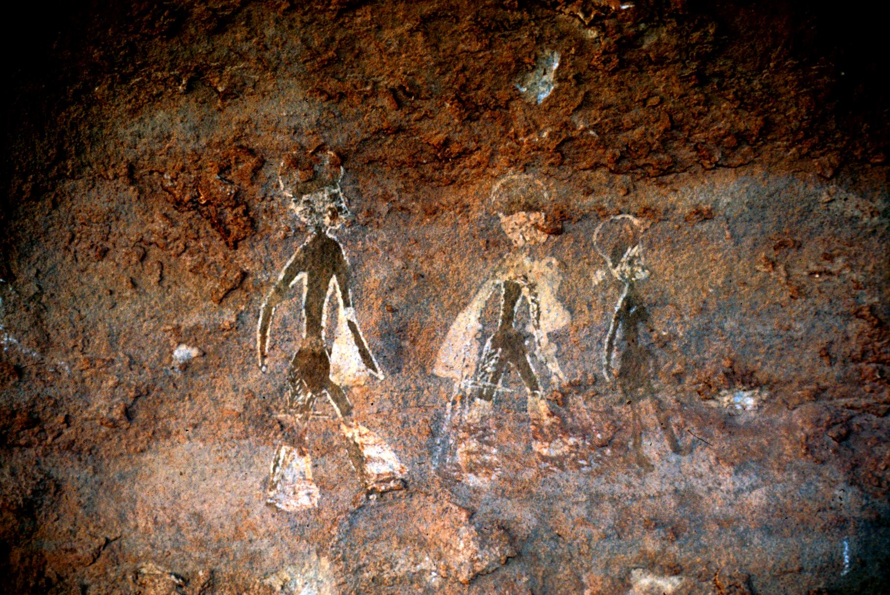 Petroglyph : Three Human Figures