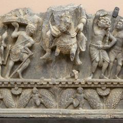 Fragment of a Relief with the Great Departure of Prince Siddhārtha (Mahabhiniskramana)