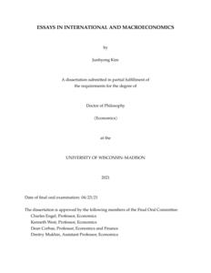 Essays in international and macroeconomics