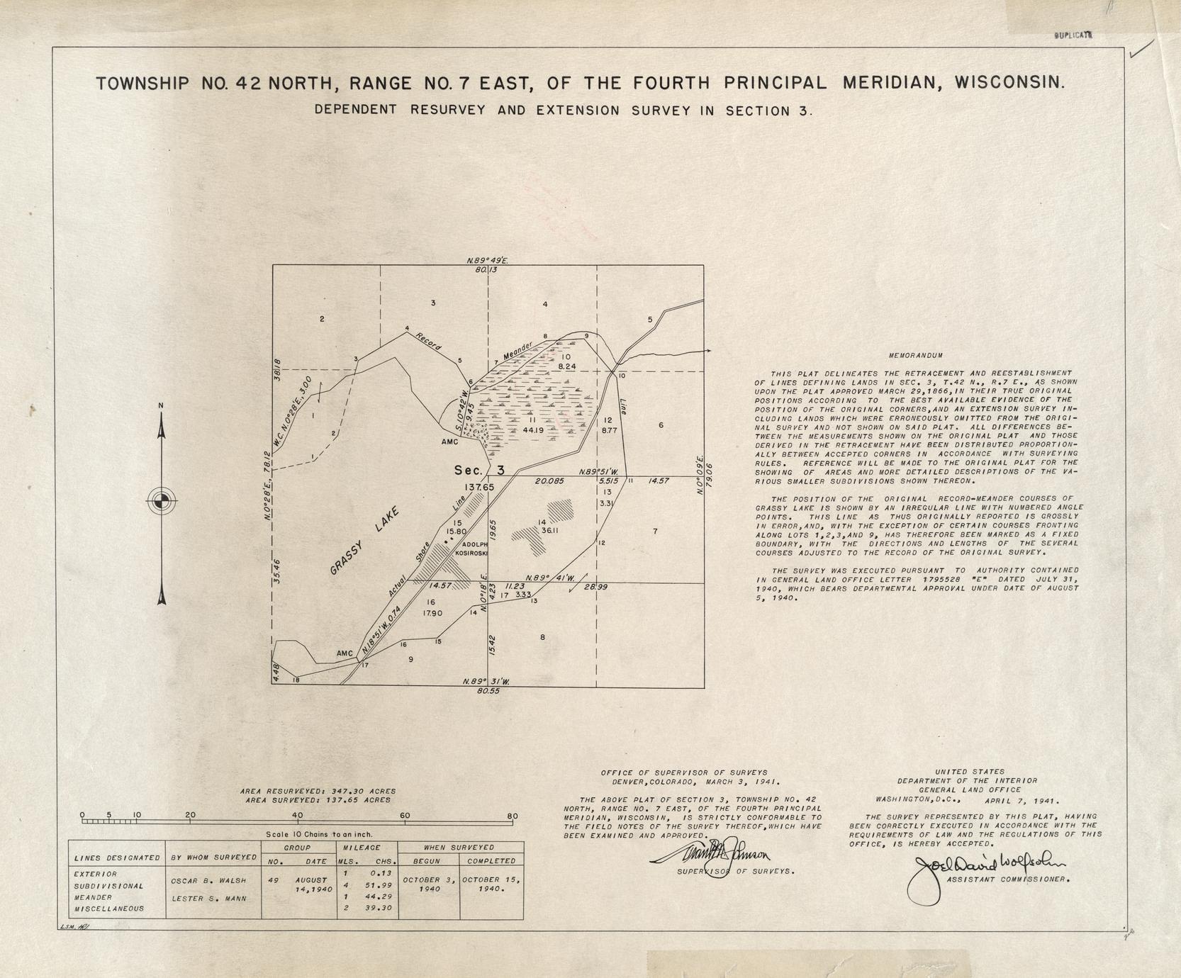 [Public Land Survey System map: Wisconsin Township 42 North, Range 07 East]