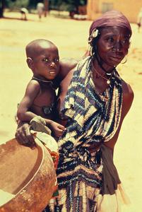 A Woman with Child and Calabash