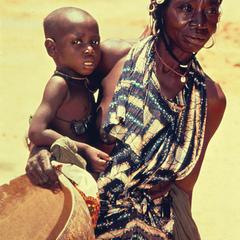 A Woman with Child and Calabash
