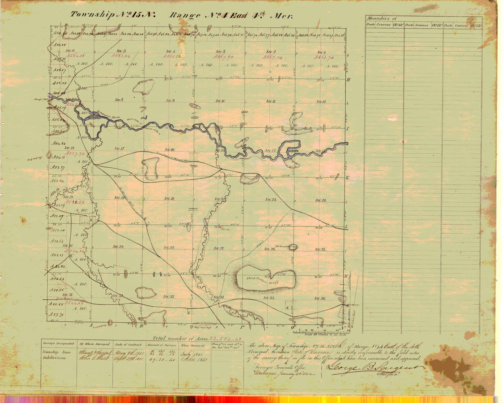 [Public Land Survey System map: Wisconsin Township 15 North, Range 04 East]