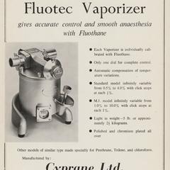 The Fluotec Vaporizer advertisement