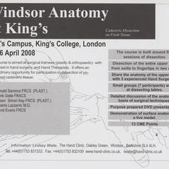 Windsor Anatomy at King's advertisement