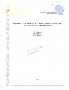 Variability of hydraulic conductivity in sandy till  : true variation versus method