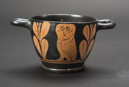 Wine Cup (Skyphos) with Owl