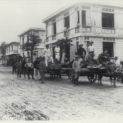 Signal Corps detachment preparing for Iloilo Expedition, Manila, 1898