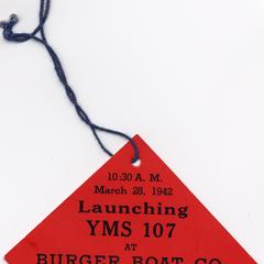 Burger YMS-107 launching pass