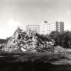 Rubble on site of current Humanities Building