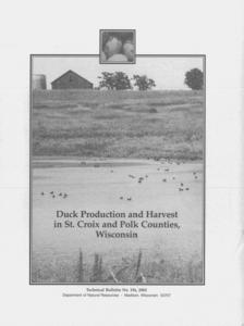 Duck production and harvest in St. Croix and Polk counties, Wisconsin
