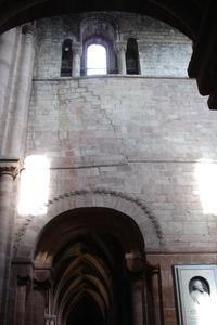 Carlisle Cathedral transept arch into south choir aisle