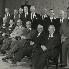 Unidentified group of men posing for picture.