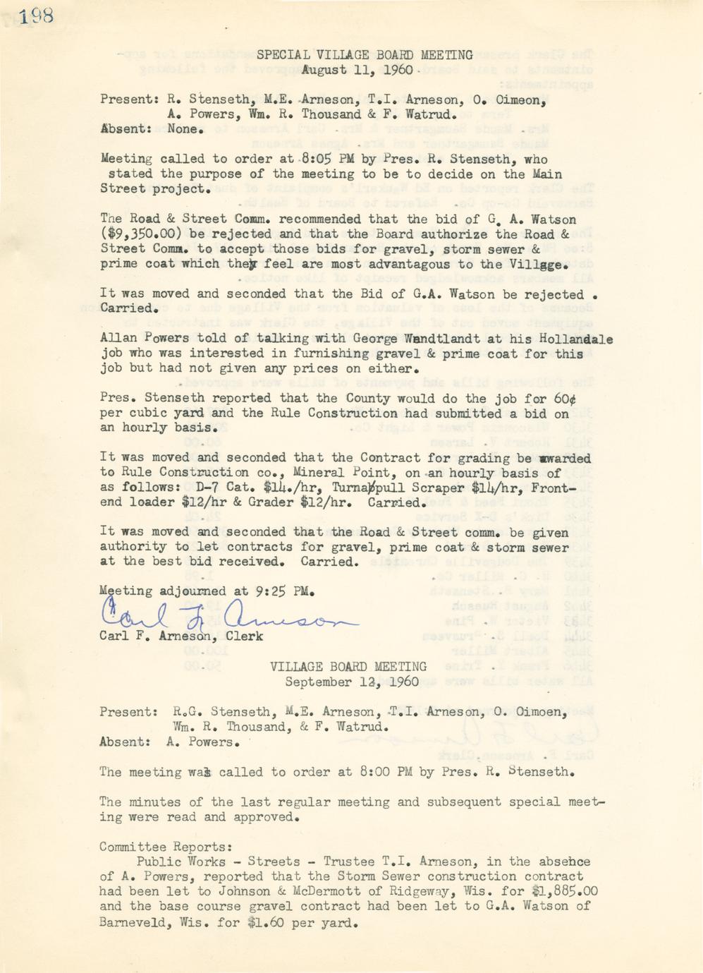 [Public records of the Village of Barneveld] (9 Volumes) Full view