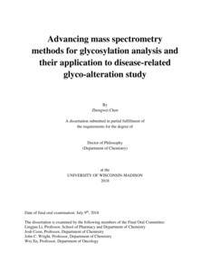Advancing mass spectrometry methods for glycosylation analysis and their application to disease-related glyco-alteration study