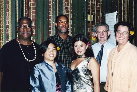 Staff of Multicultural Student Center with Chancellor David Ward at 2000 MCOR