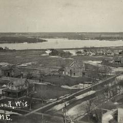 Aerial view of New Richmond neighborhood, looking northeast