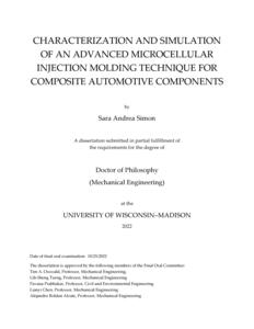 CHARACTERIZATION AND SIMULATION OF AN ADVANCED MICROCELLULAR INJECTION MOLDING TECHNIQUE FOR COMPOSITE AUTOMOTIVE COMPONENTS