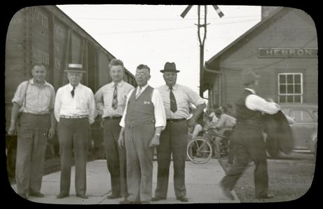 Group of C and N.W.R.R. officials - Last Train