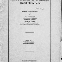 Field problems of Wisconsin rural teachers