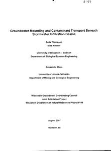 Groundwater mounding and contaminant transport beneath stormwater infiltration basins
