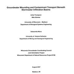 Groundwater mounding and contaminant transport beneath stormwater infiltration basins