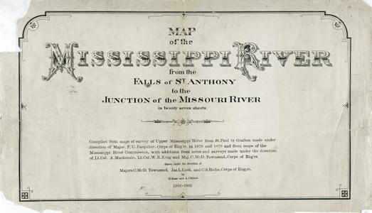Map of the Mississippi River from the falls of St. Anthony to the junction of the Missouri River in twenty seven sheets