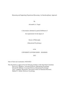 Measuring and Supporting Proportional Reasoning: An Interdisciplinary Approach