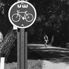 Bike trail sign